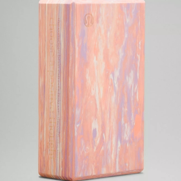 lululemon athletica Other - Lululemon Marble Yoga Block Pink Orange Swirl